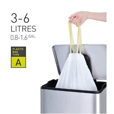 Afvalzak eko mdpe type a trekb 35x40cm 3-6l wit | 6 stuks