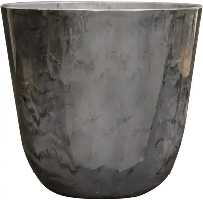 TS Collection bloempot palermo kunststof 35x32cm marble grey