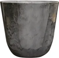 TS Collection bloempot palermo kunststof 35x32cm marble grey - thumbnail