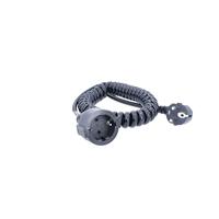 AS Schwabe 70410 Stroom Verlengkabel 16 A Zwart 2.50 m H05VV-F 3G 1,5 mm² Spiraalkabel - thumbnail