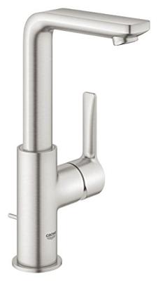 GROHE Lineare New waterbesparende wastafelkraan L-size met waste met draaibare gegoten uitloop supersteel 23296DC1 - thumbnail