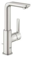 GROHE Lineare New waterbesparende wastafelkraan L-size met waste met draaibare gegoten uitloop supersteel 23296DC1 - thumbnail