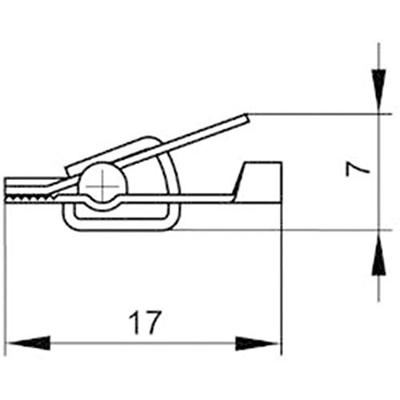 SKS Hirschmann AGF 1 Miniatuur-krokodilklem Wit Klembereik (max.): 1 mm Lengte: 17 mm 1 stuk(s)