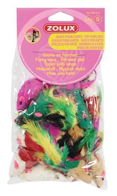 Zolux kattenspeelgoed bontmuisjes assorti Zolux kattenspeelgoed bontmuisjes assorti