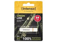 Intenso Green Line USB-stick 64 GB Beige, Bruin 3540490 USB-A 3.2 Gen 1 - thumbnail