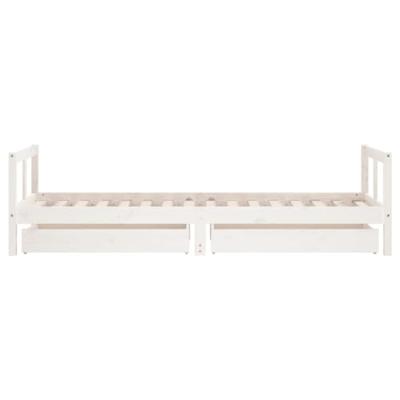 Kinderbedframe met lades 80x200 cm massief grenenhout