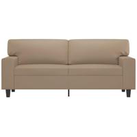 Tweezitsbank 140 cm kunstleer cappuccinokleurig - thumbnail