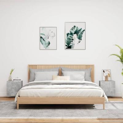 Tv-wandmeubels 2 st 40,5x30x40 cm bewerkt hout betongrijs