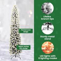 VidaXL Kunstkerstboom groen 210 cm pvc en staal en kunststof - thumbnail