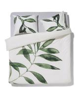 HEMA Dekbedovertrek Zacht Katoen 200x200/220 Olijftak (wit) - thumbnail