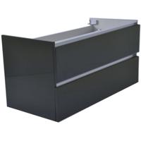 Wiesbaden Vision Onderkast Met 2 Laden - 100x46cm - Hoogglans Grijs - thumbnail