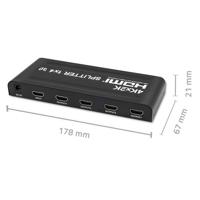 Qoltec 51798 Actieve HDMI-splitter 4 x HDMI 4K x 2K | 3,4 Gb/sec - thumbnail