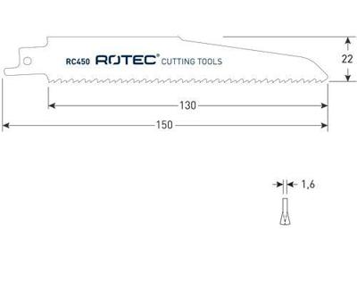 Rotec Reciprozaagblad rc450 bim 150mm (5st)