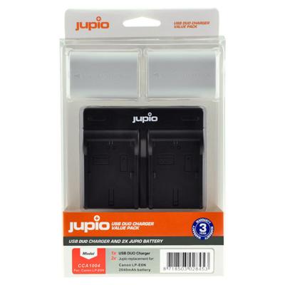 Jupio Kit: 2 x camera-accu LP-E6N Ultra 2040mAh + USB Dual lader