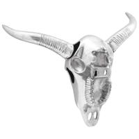VidaXL Bullschedel zilver 34 x 13 x 53 cm aluminium - thumbnail