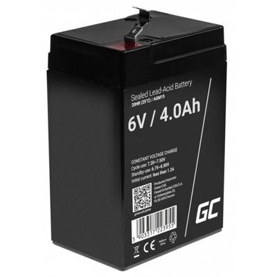 Green Cell AGM Battery Lead Acid VRLA - 6V - 4Ah Loodaccu 6 V 4 Ah Loodvlies (AGM) (b x h x d) 70 x 107 x 47 mm Kabelschoen 4.8 mm Cyclusbestendig,
