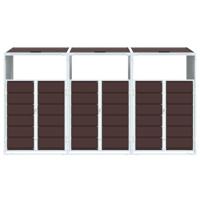 Containerberging voor 3 containers 216x81x115 cm staal bruin - thumbnail
