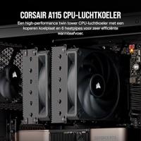 Corsair A115 CPU-koellichaam passief Intel LGA 1150, Intel LGA 1151, Intel LGA 1155, Intel LGA 1156, Intel LGA 1200, Intel LGA 1700, AMD AM4, AMD AM5 - thumbnail