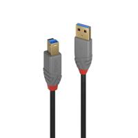 Lindy 36744 5m USB A USB B Mannelijk Mannelijk Zwart USB-kabel - thumbnail
