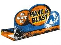 Amscan Nerf uitnodigingskaarten en enveloppen 12 x 16 cm 8 stuks | 36 stuks - thumbnail