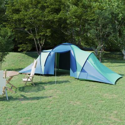 Tent 6-persoons blauw en groen Tent 6-persoons blauw en groen