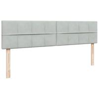 Ottoman bed met matras 200x200 cm fluweel lichtgrijs - thumbnail