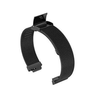 Fitbit Inspire Milanese bandje met gesp - Maat: Small - Zwart