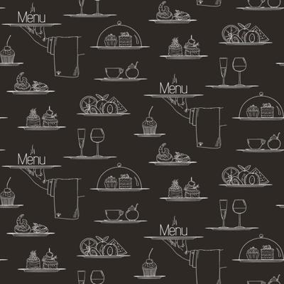 Galerie Just Kitchens Behang met menu eten en drinken - G45408