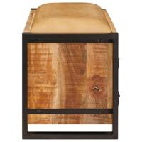 Opslagbank met lade Bruin 80 x 35 x 40 cm Massief mangohout - thumbnail