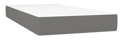Boxspring met matras stof donkergrijs 120x200 cm - thumbnail