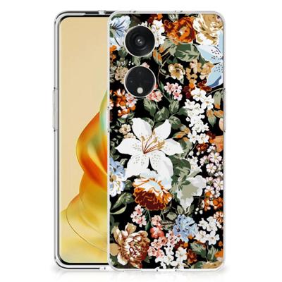 TPU Case voor OPPO Reno8 T 5G Dark Flowers TPU Case voor OPPO Reno8 T 5G Dark Flowers