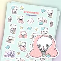 CutieSquad Stickervel - Panda Sleepover - thumbnail