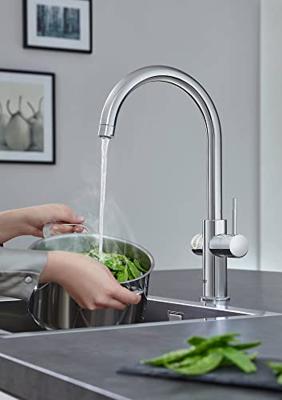 Grohe Red 3-in-1 kokend water kraan met C-uitloop en combi boiler chroom