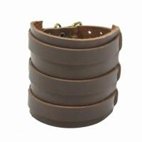 Leren Handgemaakte Armband (18 - 22 cm) - thumbnail