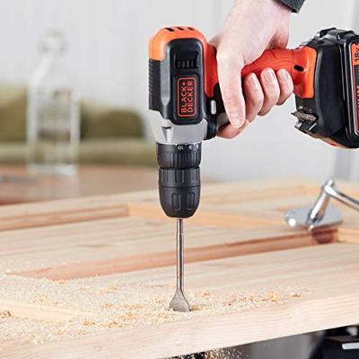 BLACK+DECKER BCD001E2K Accuboormachine | 18V | Inclusief 2x2,5Ah accu en lader | In koffer - BCD001E2K-QW BLACK+DECKER BCD001E2K Accuboormachine | 18V | Inclusief 2x2,5Ah accu en lader | In koffer - BCD001E2K-QW