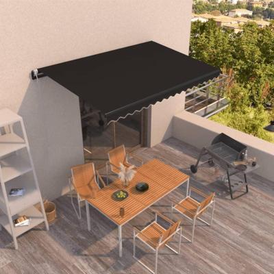 Luifel automatisch uittrekbaar 450x350 cm antracietkleurig