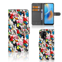 OPPO A74 4G | Telefoonhoesje | Met pasjeshouder | Birds - thumbnail