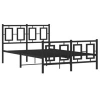 Bedframe met hoofd- en voeteneinde metaal zwart 120x190 cm - thumbnail