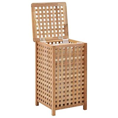 VidaXL Wasmand 39x39x65 cm massief walnotenhout