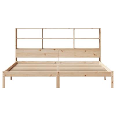 Bed met boekenkast zonder matras massief grenenhout 180x200 cm