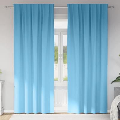 VidaXL Zwart-out gordijnen met ringen 2 pcs lichtblauw 260 x 140 cm