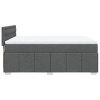 Boxspring met matras stof donkergrijs 160x200 cm - thumbnail