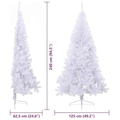 Kunstkerstboom met 300 LED Wit 240 cm PVC en staal