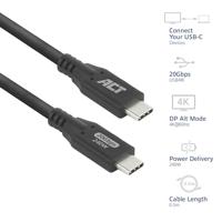 ACT USB4 20Gbps 240W USB Type-C 0.5m - thumbnail