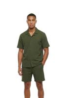 Malelions Emblem Seersucker Shirt Mmc30026057 Overhemd 43012 Vintage Green - thumbnail