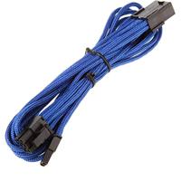 BitFenix compatible 6+2-Pin PCIe Verlängerung 45cm - sleeved blau/schwarz - thumbnail