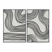Schilderij Home ESPRIT Zwart Beige Modern 83 x 4,5 x 123 cm (2 Stuks) - thumbnail