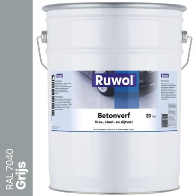 Ruwol Betonverf Grijs (RAL 7040) 20 liter Ruwol Betonverf Grijs (RAL 7040) 20 liter
