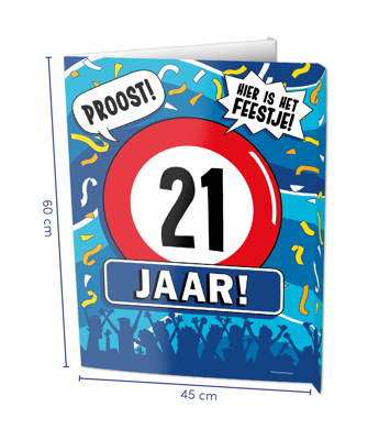 Paperdreams Window signs - 21 jaar