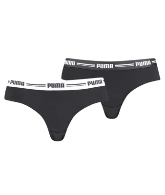 2-Pack dames brazilian slips - Microfiber dames ondergoed zwart